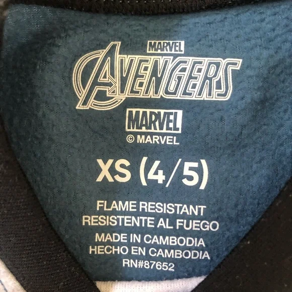 Marvel Avengers XS Little Boys Pajama Set - Picture 3 of 3